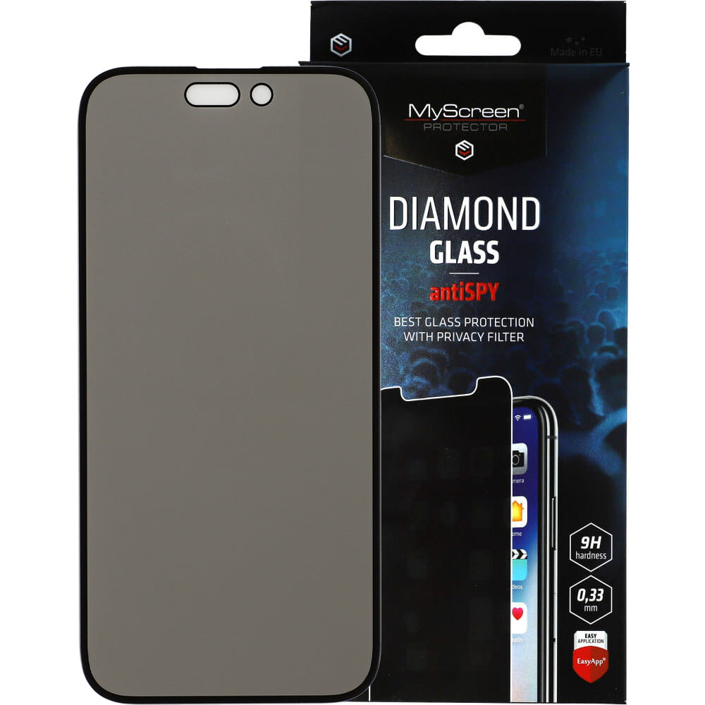 Sichtschutzglas für iPhone 16, MyScreen Diamond Glass antiSPY