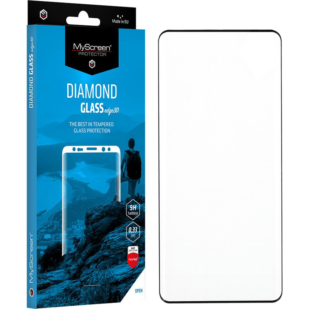 Gehärtetes Glas für Motorola Edge 50 Pro / 50 Ultra, MyScreen Diamond Glass Edge 3D, Schwarzer Rahmen