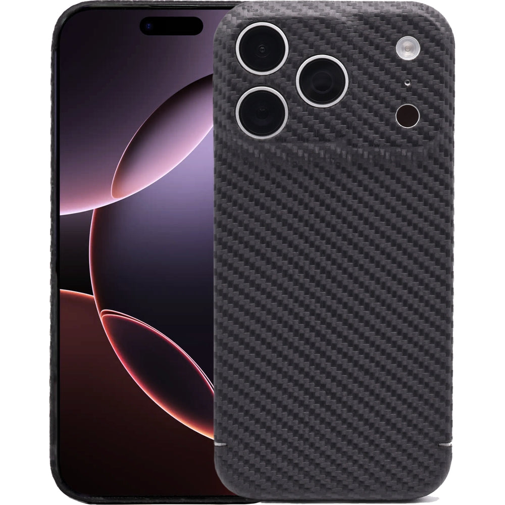 Handyhülle für Apple iPhone 17 Pro, Nevox CarbonSeries, Schwarz