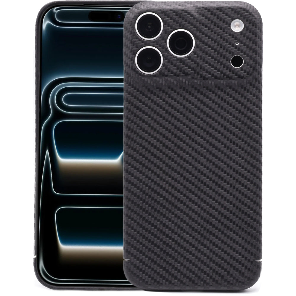 Handyhülle für Apple iPhone 17 Pro Max, Nevox CarbonSeries, Schwarz