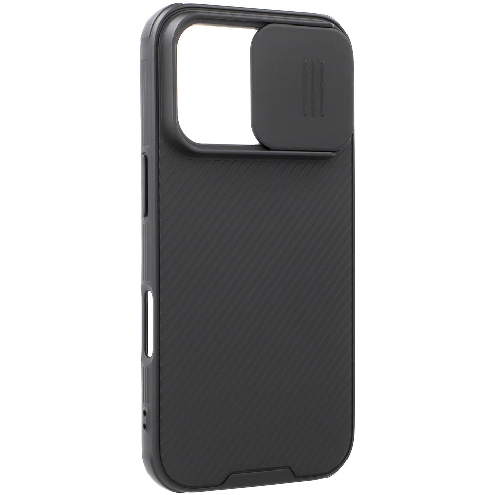 Schutzhülle für iPhone 16 Pro, Nillkin CamShield Pro, Schwarz