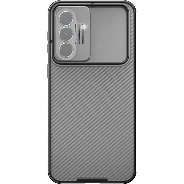 Handyhülle mit Kameraschutz für Galaxy A37, Nillkin CamShield Pro, Durchscheinend mit schwarzen Rahmen
