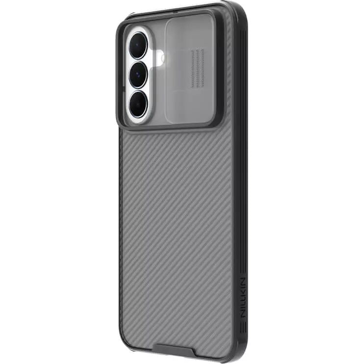 Handyhülle mit Kameraschutz für Galaxy A37, Nillkin CamShield Pro, Durchscheinend mit schwarzen Rahmen