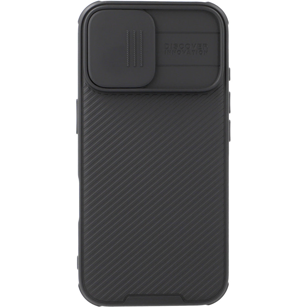 Schutzhülle für iPhone 16, Nillkin CamShield Pro, Schwarz