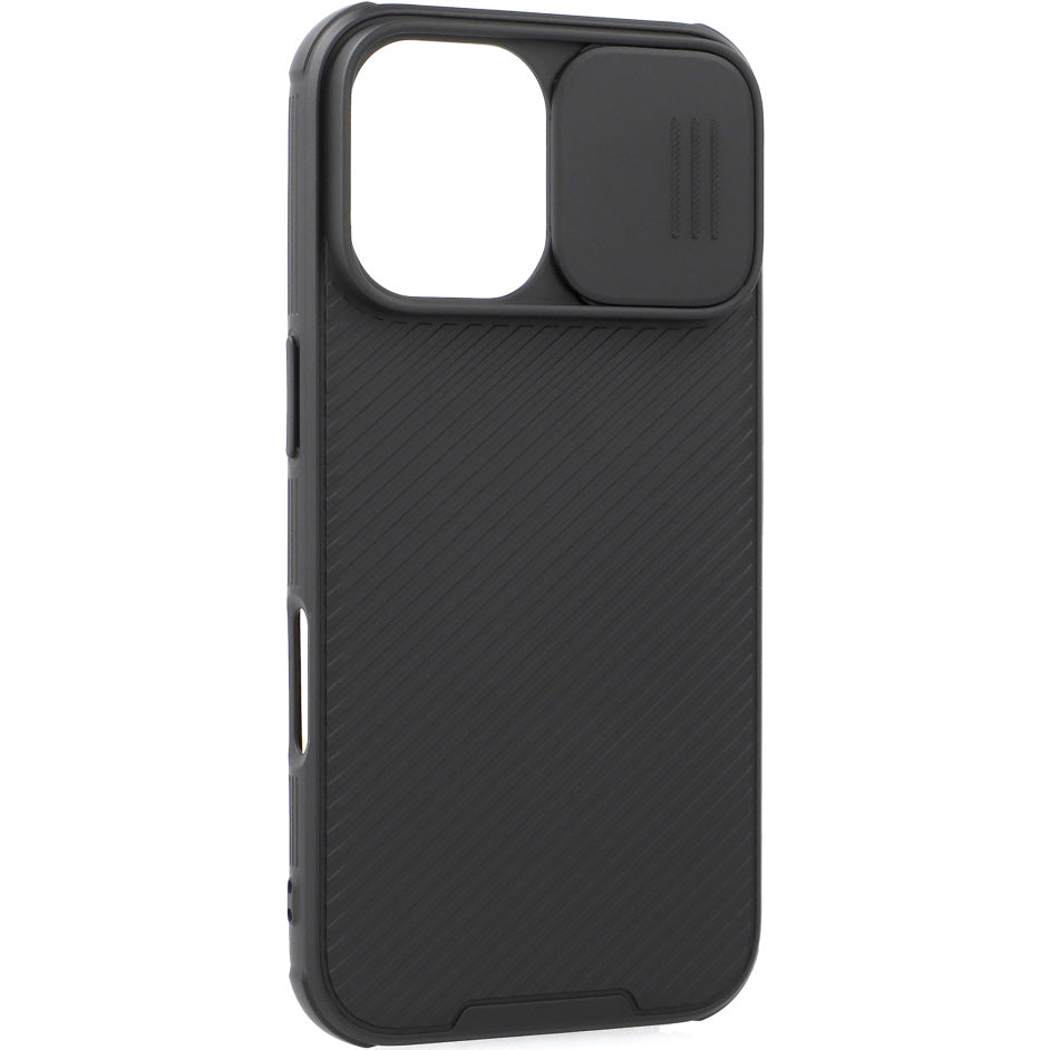 Schutzhülle für iPhone 16, Nillkin CamShield Pro, Schwarz