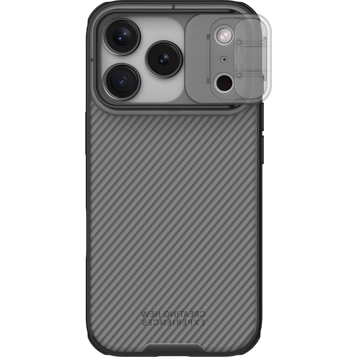 Handyhülle für iPhone 18 Pro / 17 Pro, Nillkin CamShield Pro, Durchscheinend-Schwarz