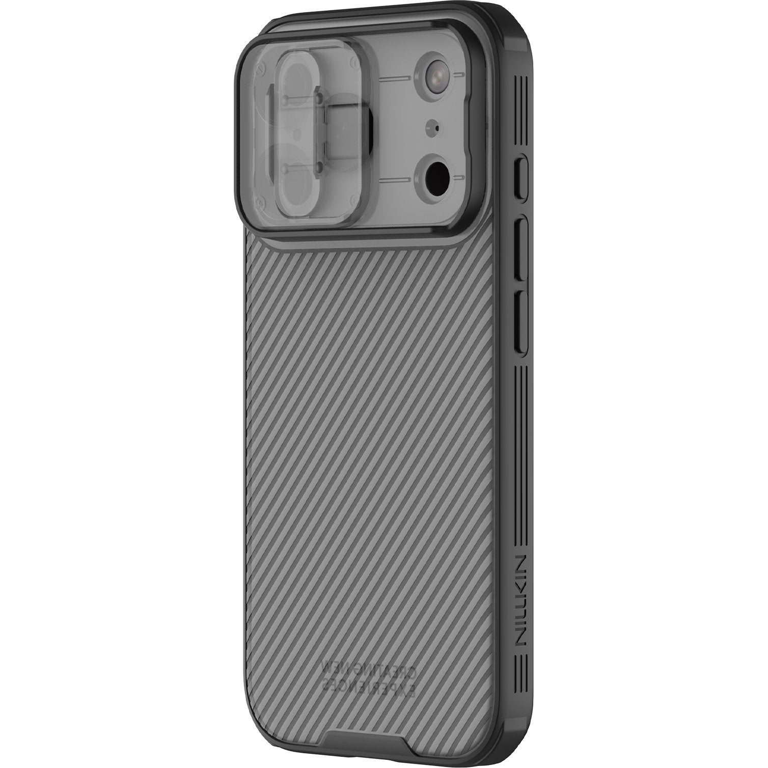 Handyhülle für iPhone 18 Pro / 17 Pro, Nillkin CamShield Pro, Durchscheinend-Schwarz