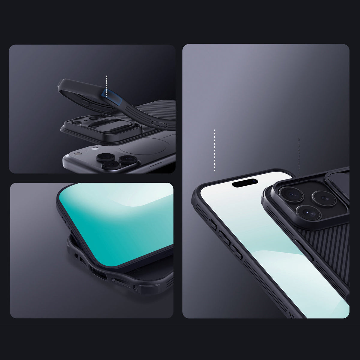 Handyhülle für iPhone 18 Pro Max / 17 Pro Max, Nillkin CamShield Pro, Schwarz
