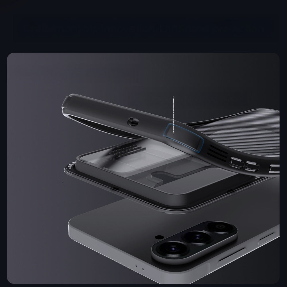 Handyhülle für Galaxy A57 5G, Nillkin CamShield Pro Magnetic mit MagSafe, Rauchfarben