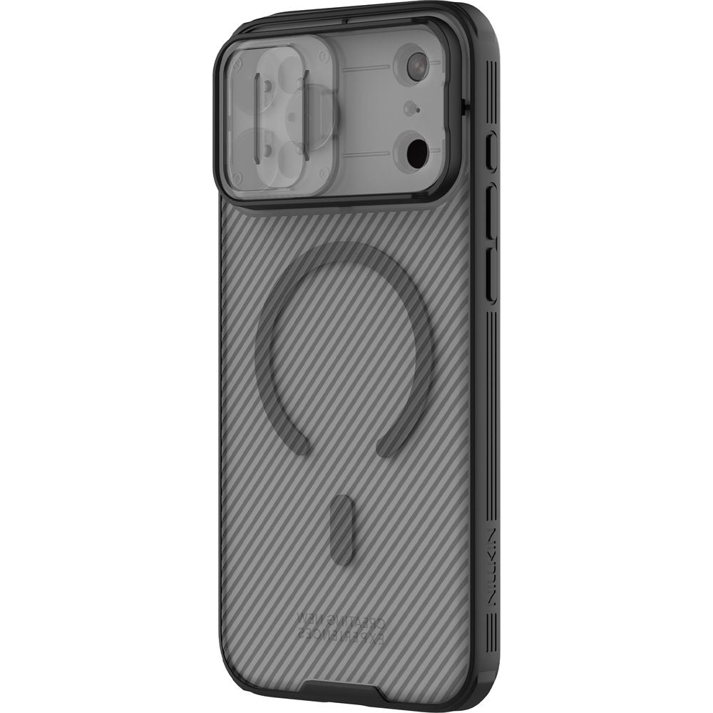 Handyhülle für iPhone 18 Pro Max / 17 Pro Max, Nillkin CamShield Pro Magnetic mit MagSafe, Durchscheinend-Schwarz