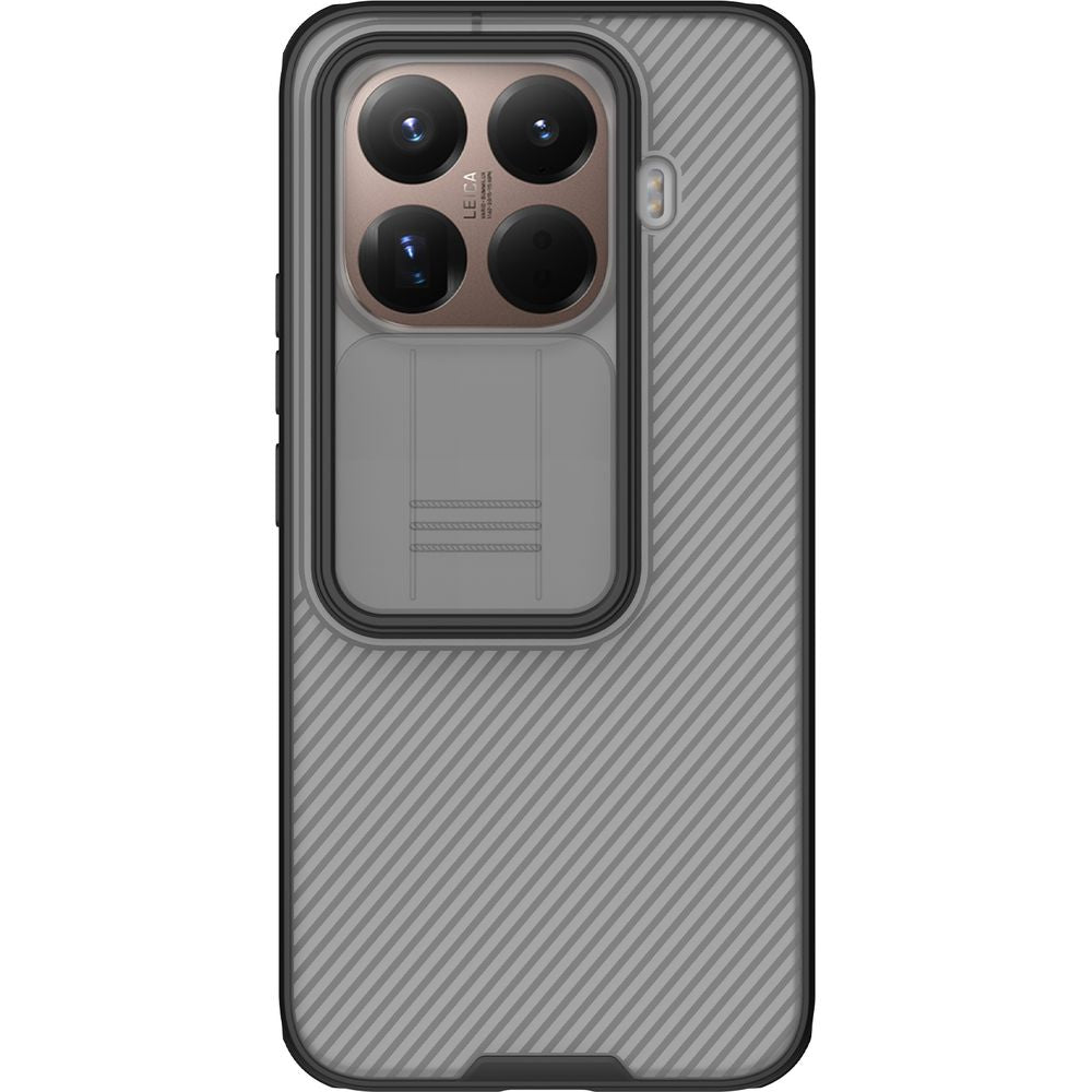 Handyhülle mit Kameraschutz für Xiaomi 15T Pro, Nillkin CamShield Pro, Durchscheinend mit schwarzen Rahmen