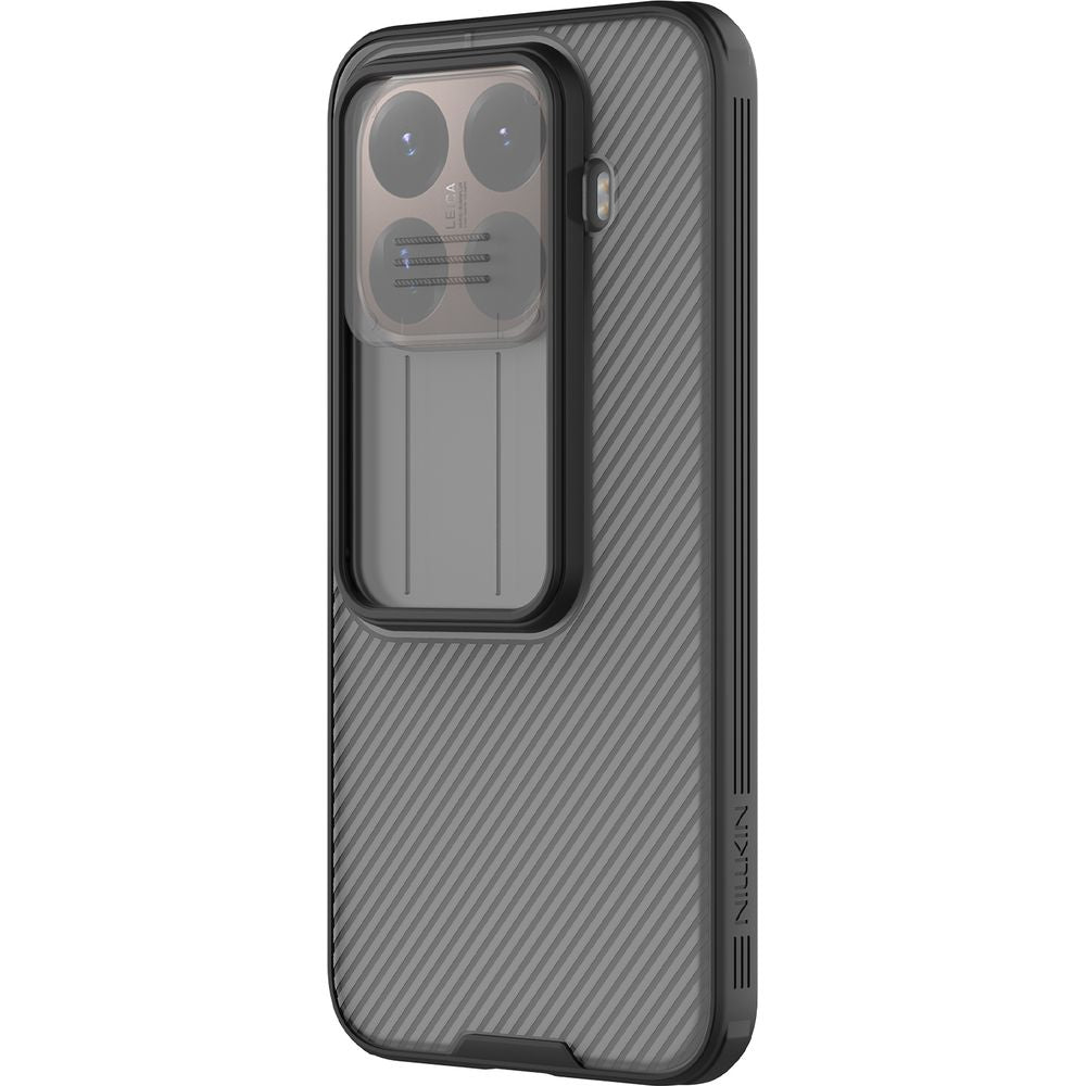 Handyhülle mit Kameraschutz für Xiaomi 15T Pro, Nillkin CamShield Pro, Durchscheinend mit schwarzen Rahmen