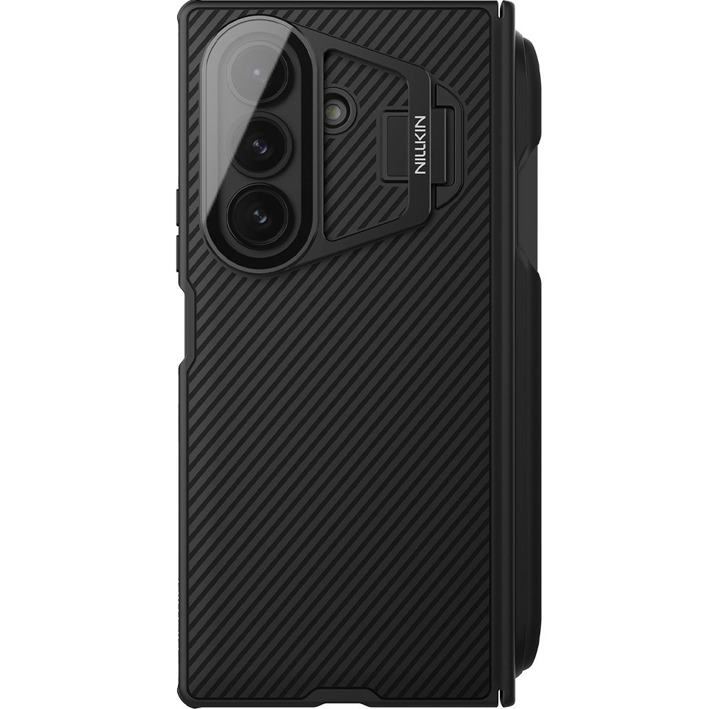 Handyhülle mit Kameraschutz und Stift für Galaxy Z Fold7, Nillkin CamShield Prop, Schwarz