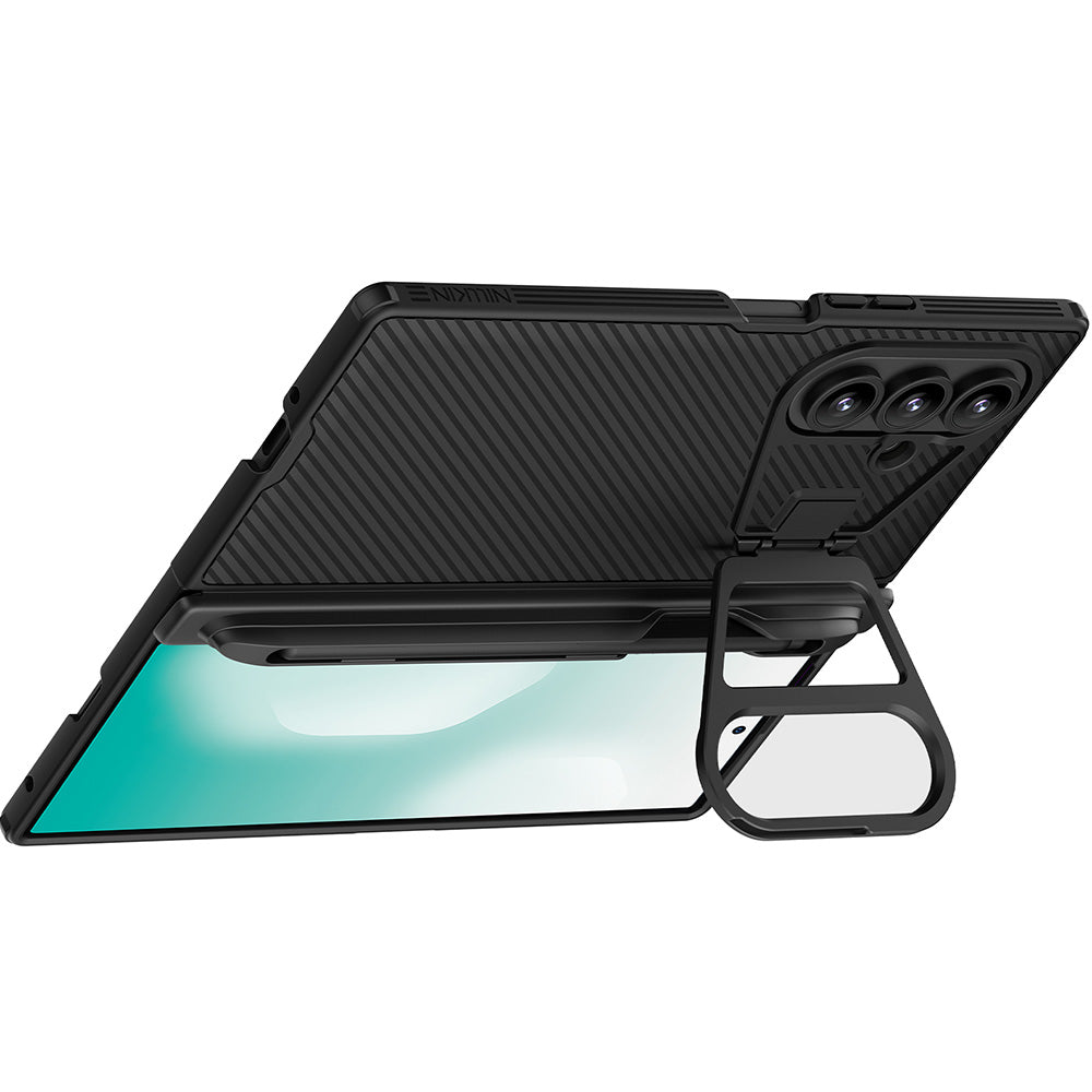 Handyhülle mit Kameraschutz und Stift für Galaxy Z Fold7, Nillkin CamShield Prop, Schwarz