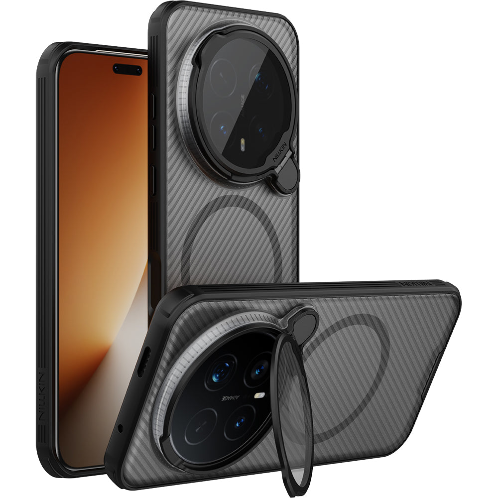 Handyhülle für Honor Magic8 Pro, Nillkin CamShield Prop Magnetic mit MagSafe, Transluzent mit Schwarz
