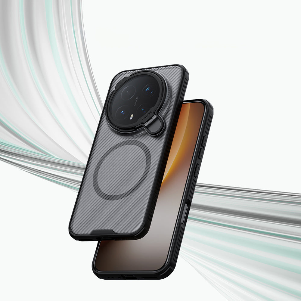 Handyhülle für Honor Magic8 Pro, Nillkin CamShield Prop Magnetic mit MagSafe, Transluzent mit Schwarz