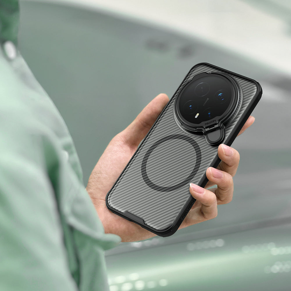 Handyhülle für Honor Magic8 Pro, Nillkin CamShield Prop Magnetic mit MagSafe, Transluzent mit Schwarz