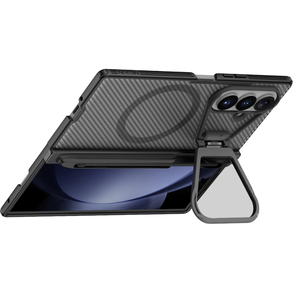 Handyhülle mit Stylus für Galaxy Z Fold8 Ultra, Nillkin CamShield Prop Magnetic mit MagSafe, Transparent Schwarz
