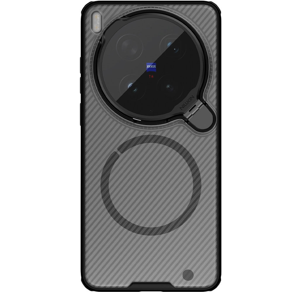 Handyhülle für Vivo X300 Ultra, Nillkin CamShield Prop Magnetic mit MagSafe, Rauchfarben mit Schwarzem Rahmen