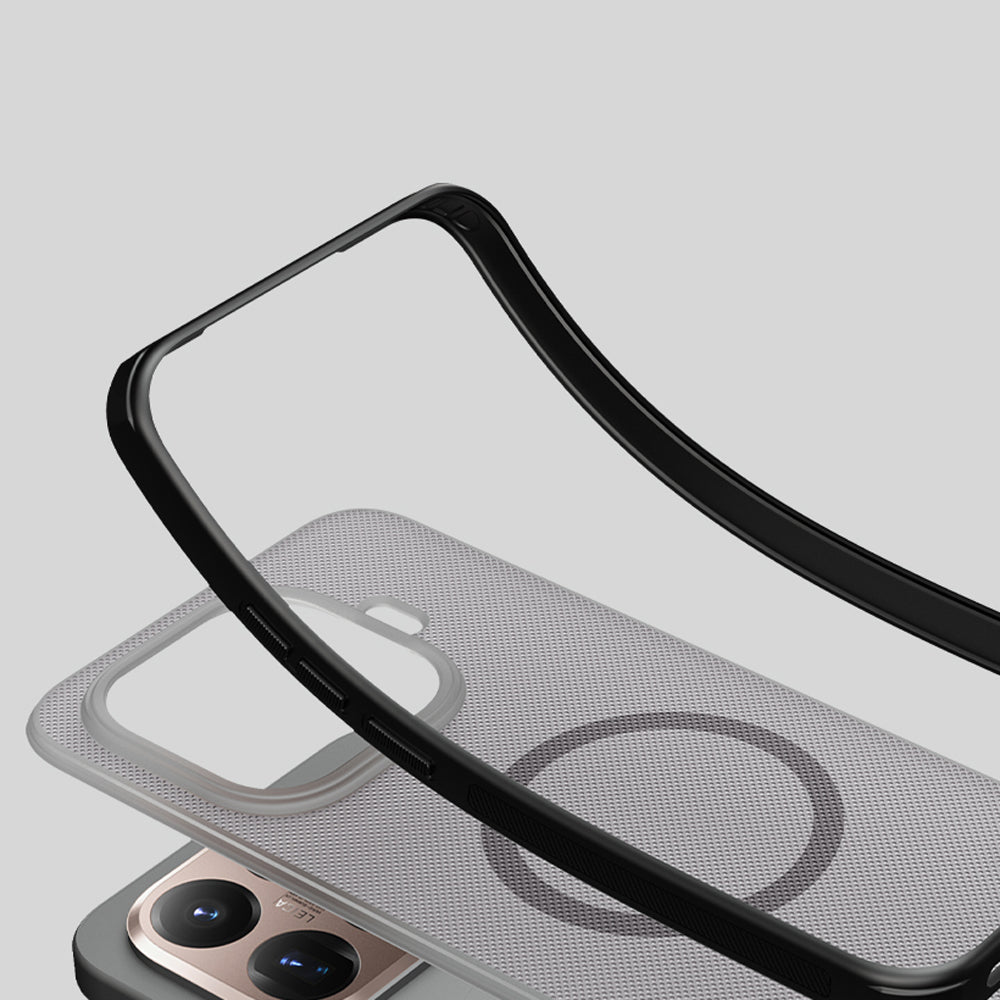 Handyhülle für Xiaomi 15T Pro, Nillkin Frosted Shield Pro Magnetic mit MagSafe, Schwarz und Transparent