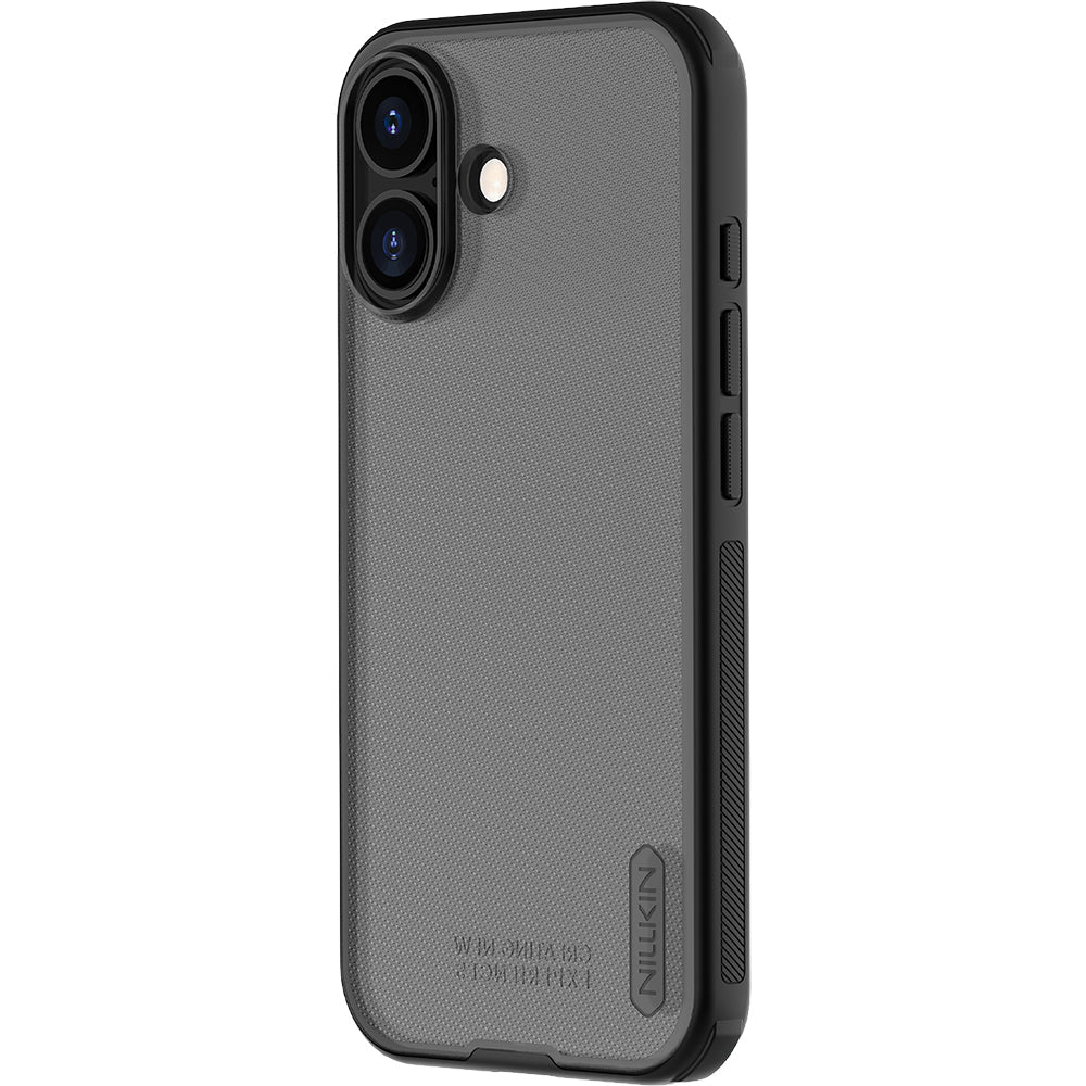 Handyhülle für iPhone 17, Nillkin Frosted Shield Pro, Durchscheinend-Schwarz