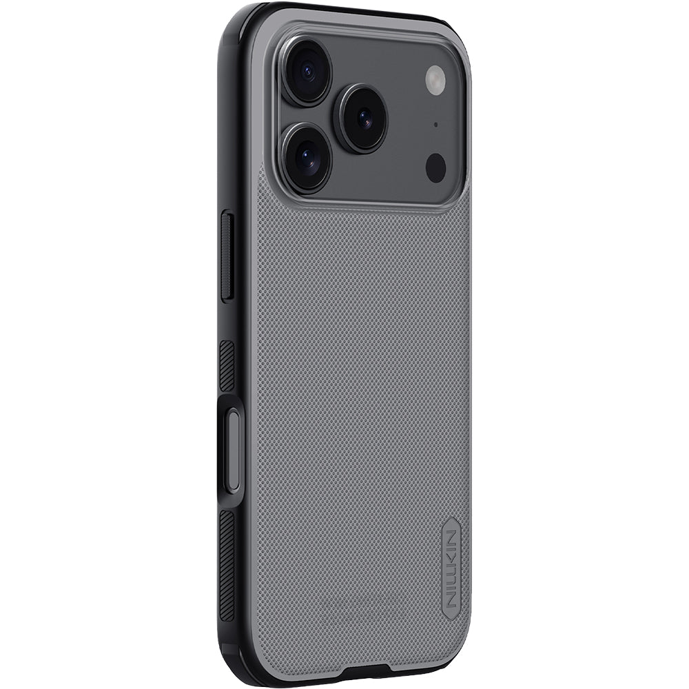 Handyhülle für iPhone 18 Pro / 17 Pro, Nillkin Frosted Shield Pro, Durchscheinend-Schwarz