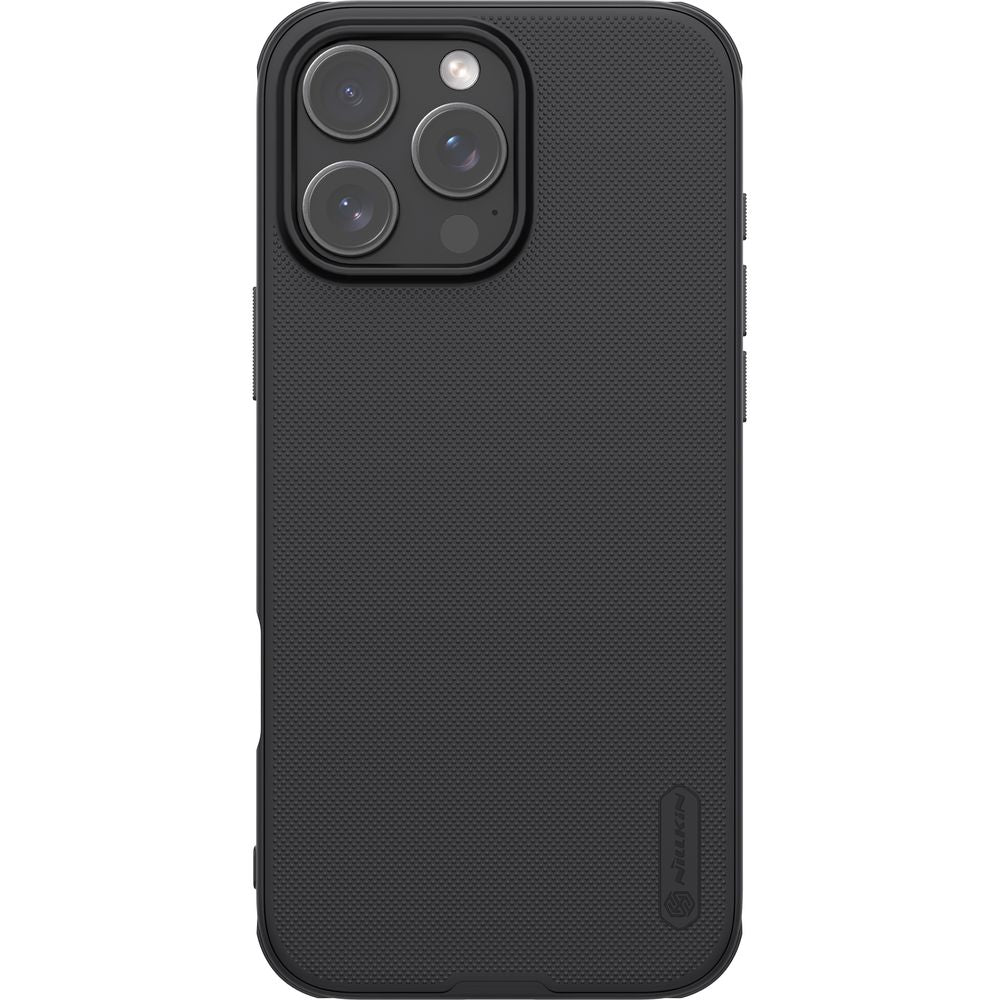 Schutzhülle für iPhone 16 Pro, Nillkin Frosted Shield Pro Magnetic, Schwarz