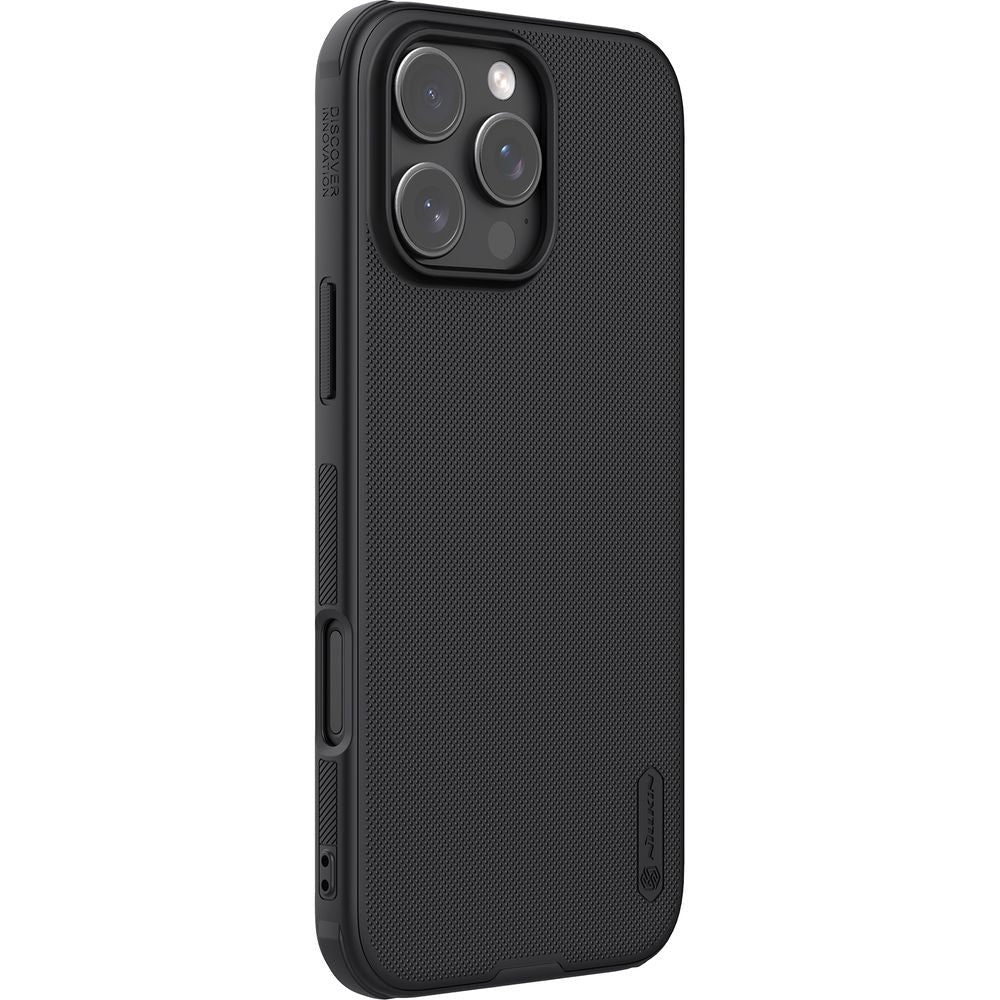 Schutzhülle für iPhone 16 Pro, Nillkin Frosted Shield Pro Magnetic, Schwarz
