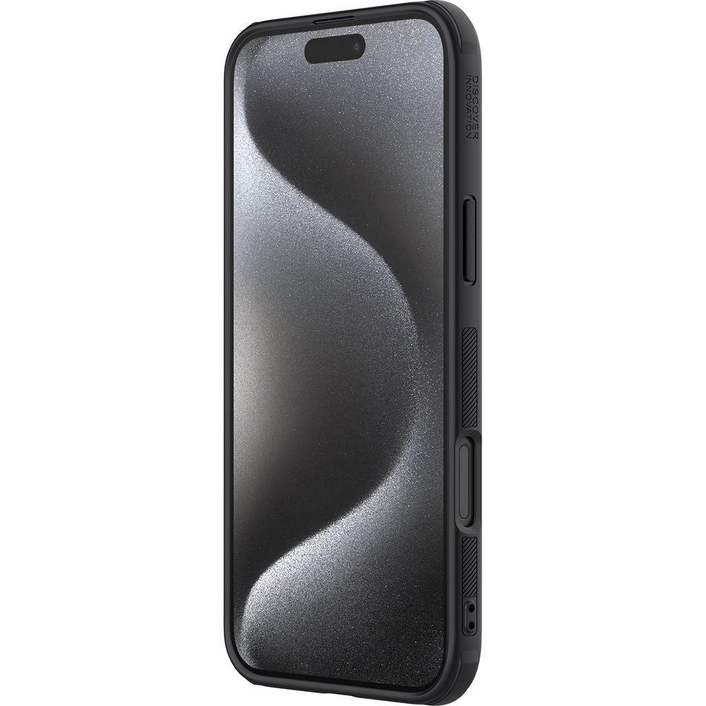 Schutzhülle für iPhone 16 Pro, Nillkin Frosted Shield Pro Magnetic, Schwarz