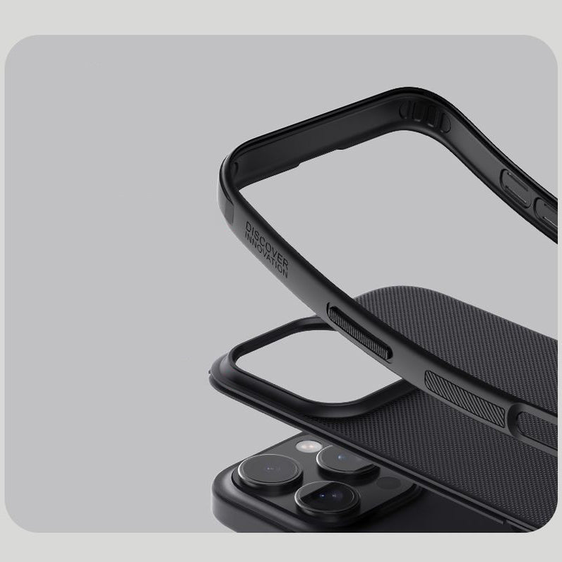 Schutzhülle für iPhone 16 Pro, Nillkin Frosted Shield Pro Magnetic, Schwarz