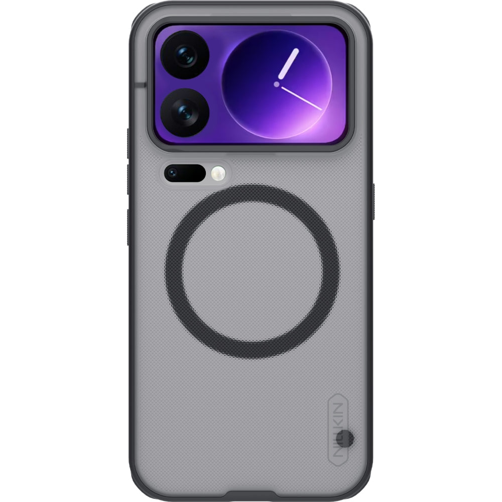 Handyhülle für Xiaomi 18 Pro Max, Nillkin Frosted Shield Pro Magnetic mit MagSafe, Geräuchert mit schwarzem Rahmen (1/6)