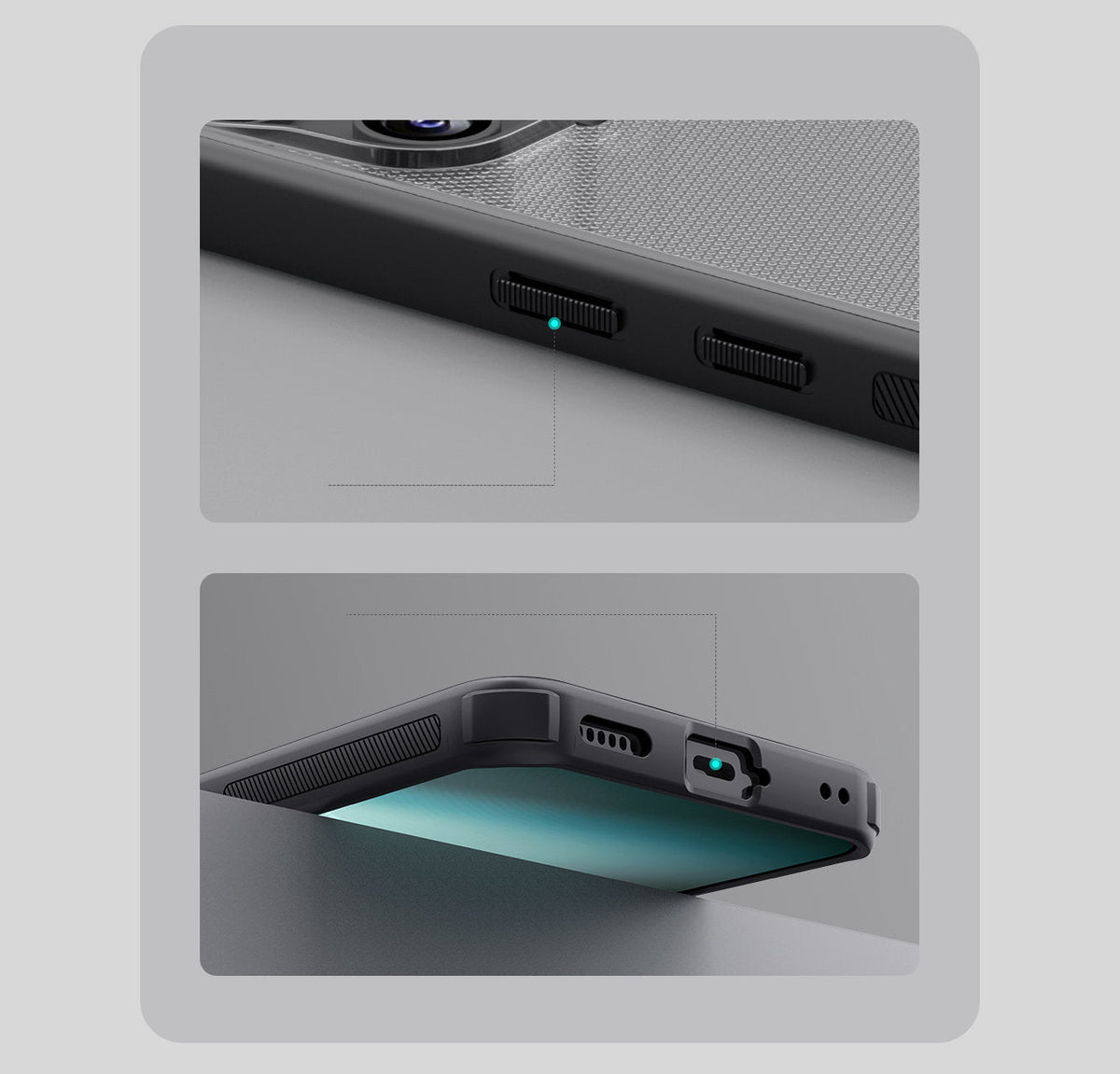 Handyhülle für Nothing Phone 3, Nillkin Frosted Shield Pro, Durchscheinend-Schwarz
