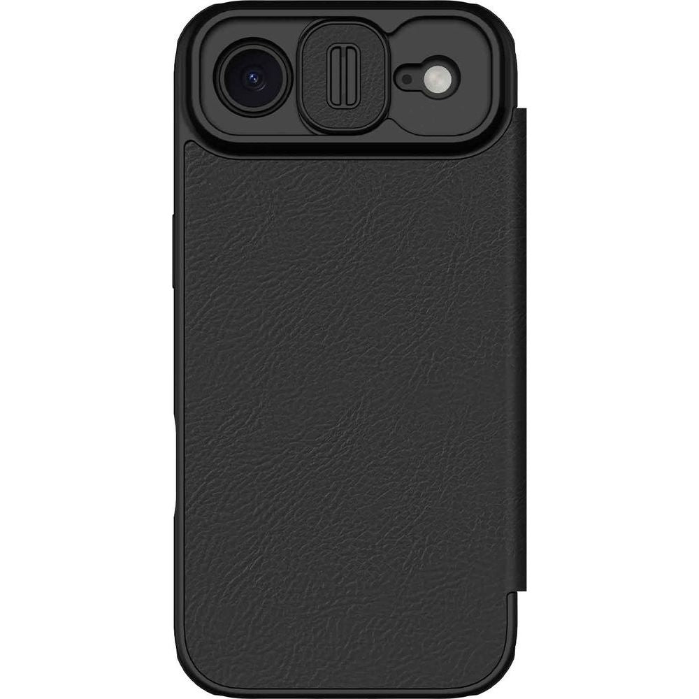 Handyhülle mit Klappe und Kameraschutz für iPhone Air, Nillkin Qin Pro, Schwarz