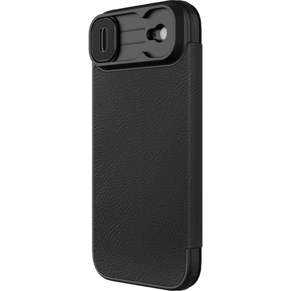 Handyhülle mit Klappe und Kameraschutz für iPhone Air, Nillkin Qin Pro, Schwarz