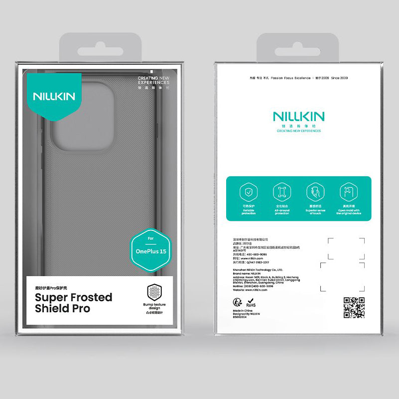 Handyhülle für OnePlus 15, Nillkin Super Frosted Shield Pro, Rauchfarben