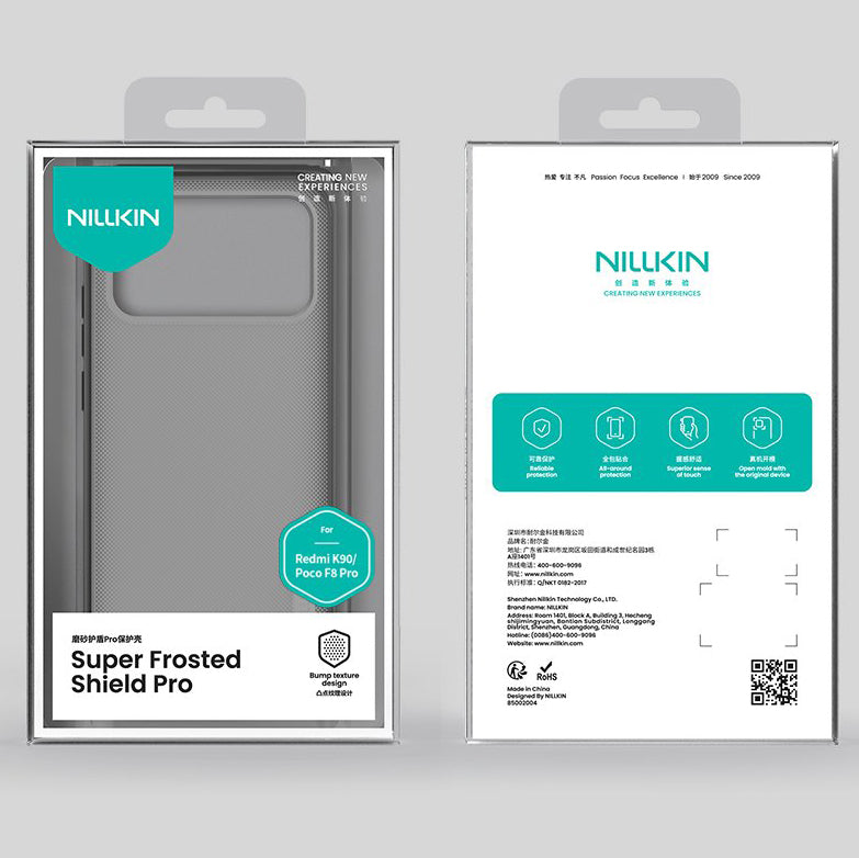Handyhülle für Xiaomi POCO F8 Pro, Nillkin Super Frosted Shield Pro, Rauchfarben