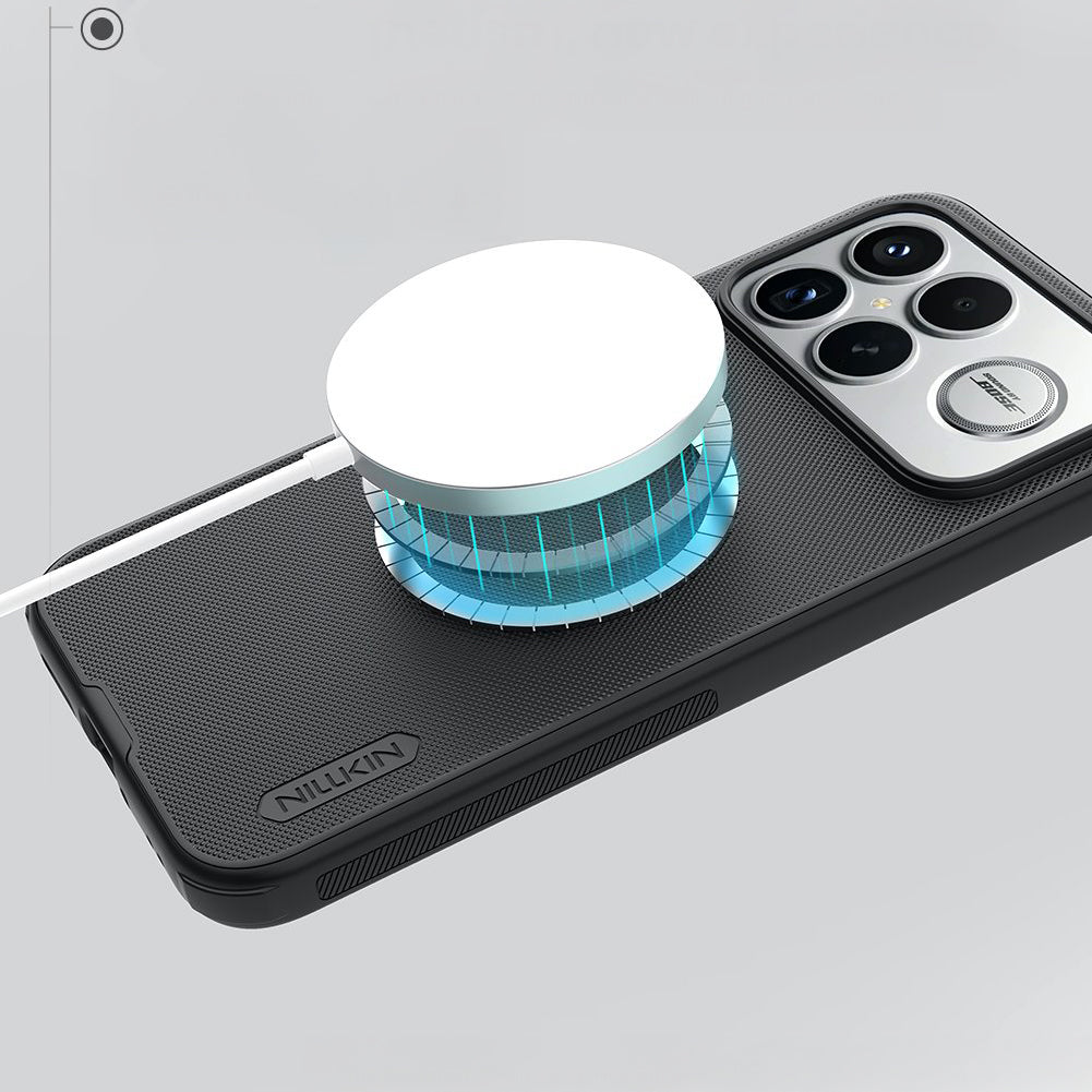 Handyhülle für Xiaomi POCO F8 Ultra, Nillkin Super Frosted Shield Pro Magnetic mit MagSafe, Schwarz