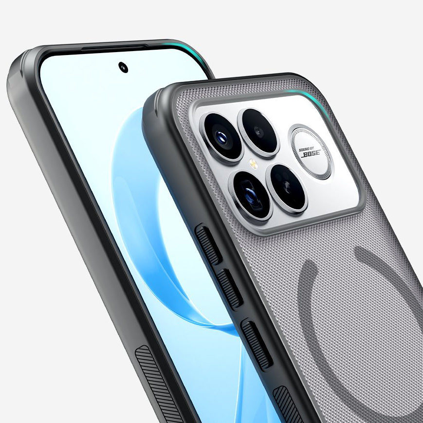 Handyhülle für Xiaomi POCO F8 Ultra, Nillkin Super Frosted Shield Pro Magnetic mit MagSafe, Rauchfarben