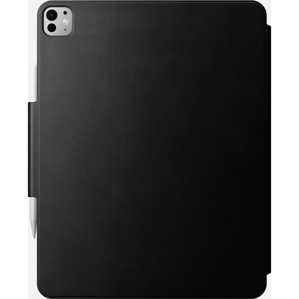 Schutzhülle mit Klappe für iPad Pro 13"(2025/2024), Nomad Leather Folio Plus, Schwarz