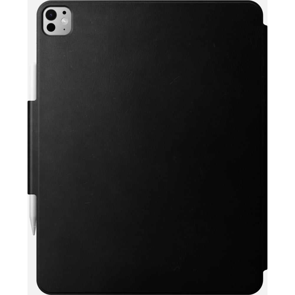 Schutzhülle mit Klappe für iPad Pro 13"(2025/2024), Nomad Leather Folio Plus, Schwarz
