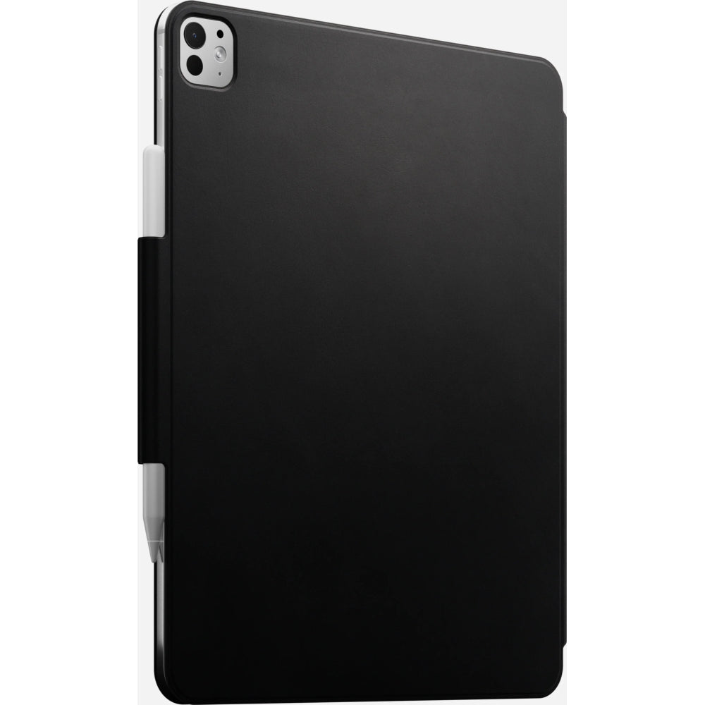 Schutzhülle mit Klappe für iPad Pro 13"(2025/2024), Nomad Leather Folio Plus, Schwarz