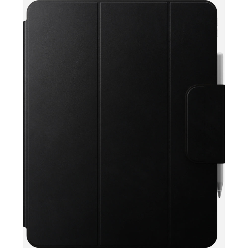 Schutzhülle mit Klappe für iPad Pro 13"(2025/2024), Nomad Leather Folio Plus, Schwarz