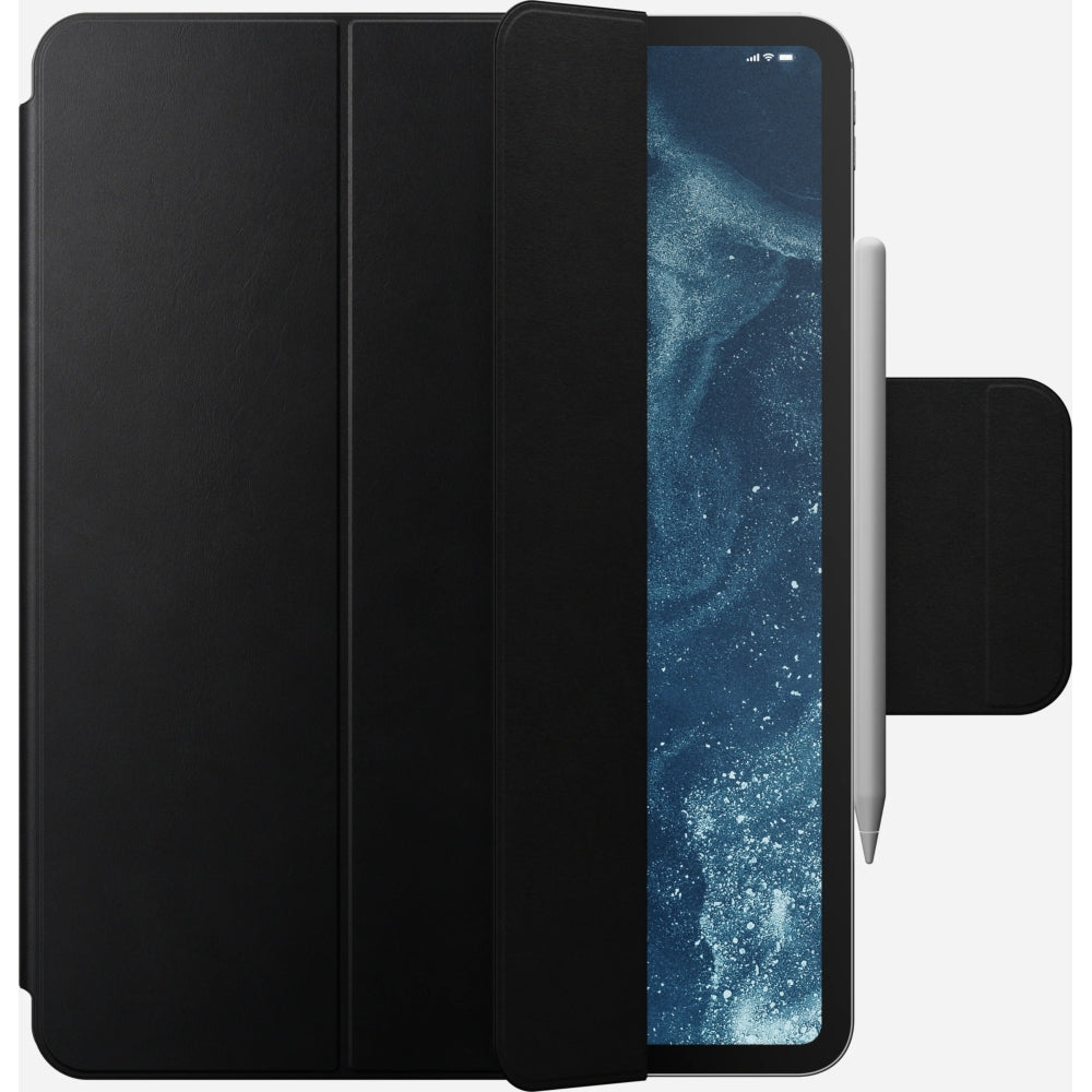 Schutzhülle mit Klappe für iPad Pro 13"(2025/2024), Nomad Leather Folio Plus, Schwarz
