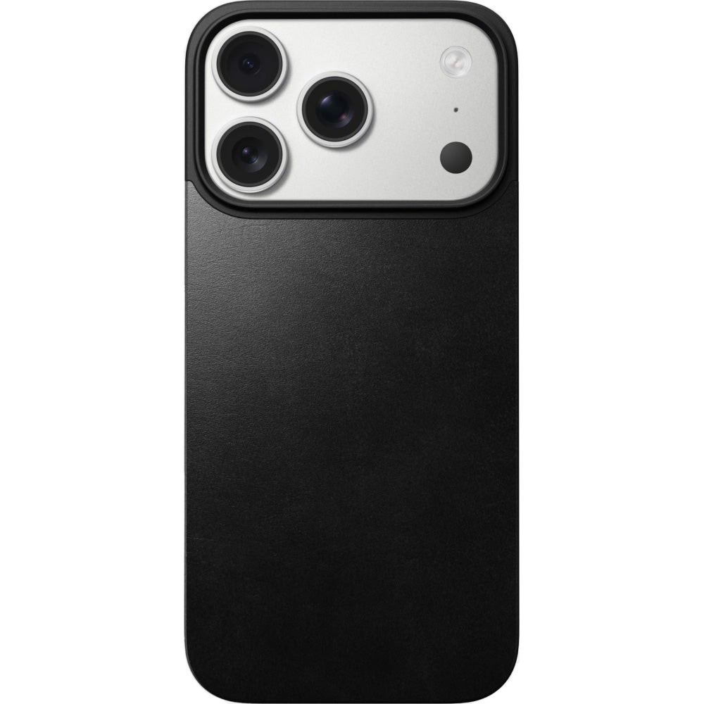 Leder Handyhülle für iPhone 17 Pro, Nomad Magnetic Leather Back, Schwarz