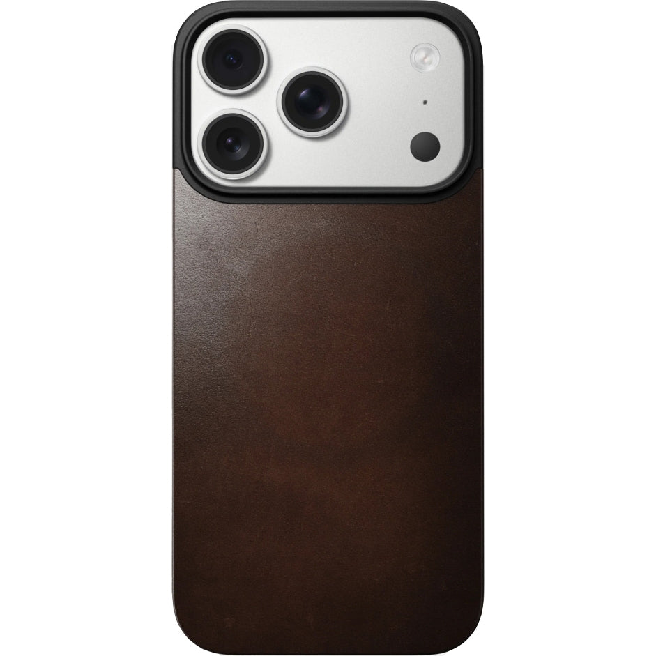 Leder Handyhülle für iPhone 17 Pro, Nomad Magnetic Leather Back, Braun