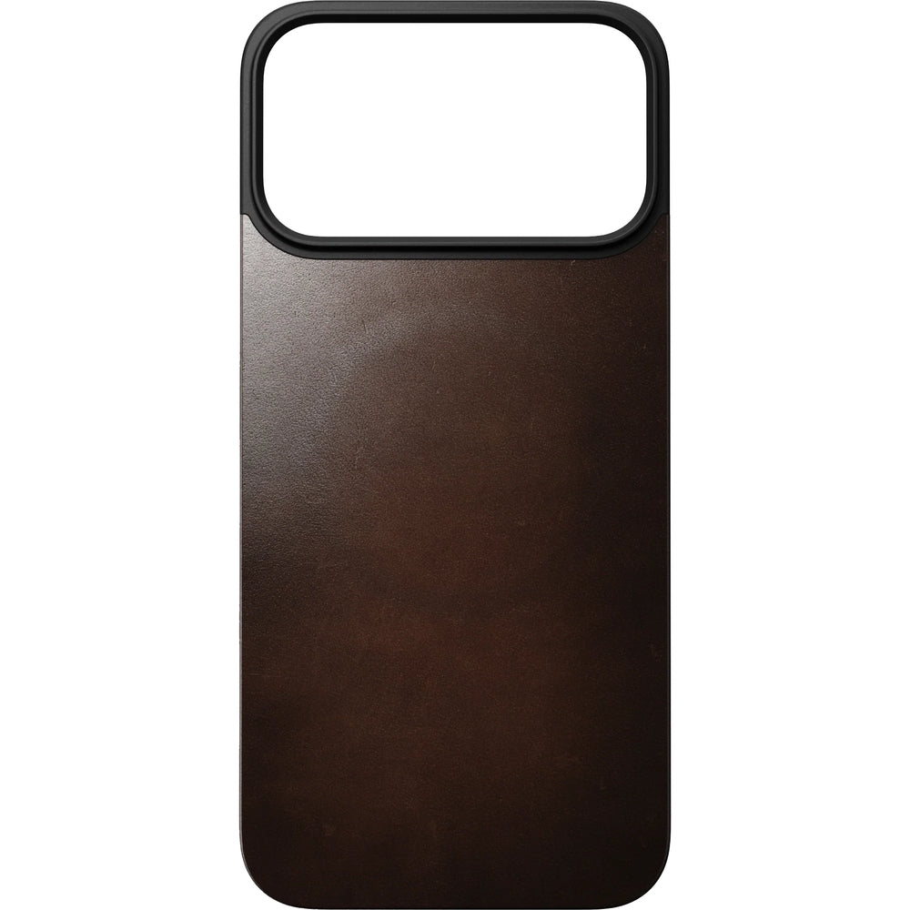 Leder Handyhülle für iPhone 17 Pro Max, Nomad Magnetic Leather Back Horween Series mit MagSafe, Braun