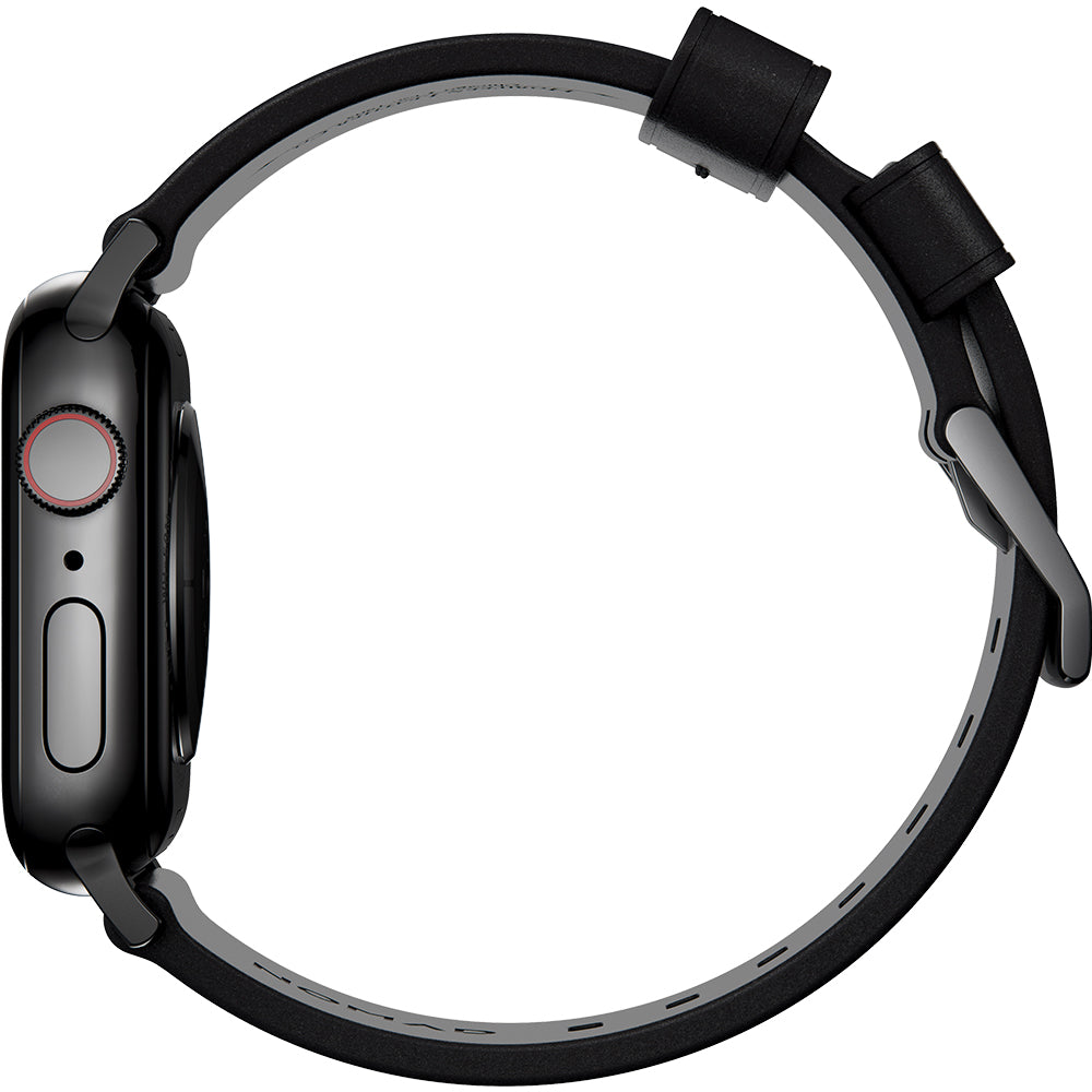 Lederarmband für Apple Watch 49/46/45/44 mm, Nomad Modern Band, Schwarz