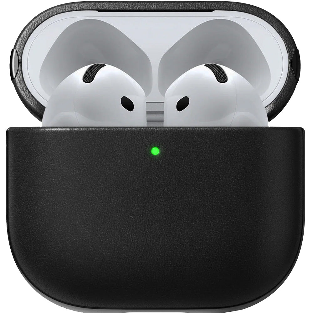 Hülle für AirPods 4, Nomad Modern Leather Case, Schwarz