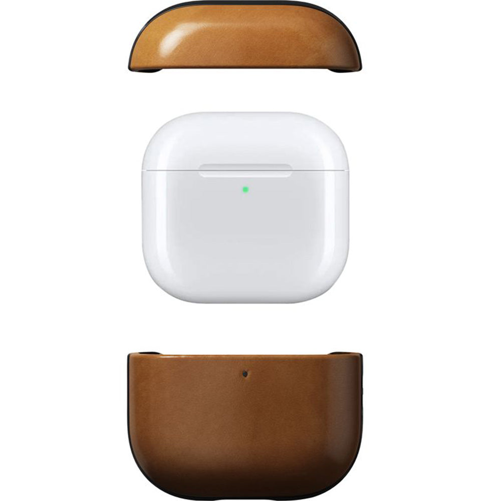Hülle für AirPods 4, Nomad Modern Leather Case, Hellbraun
