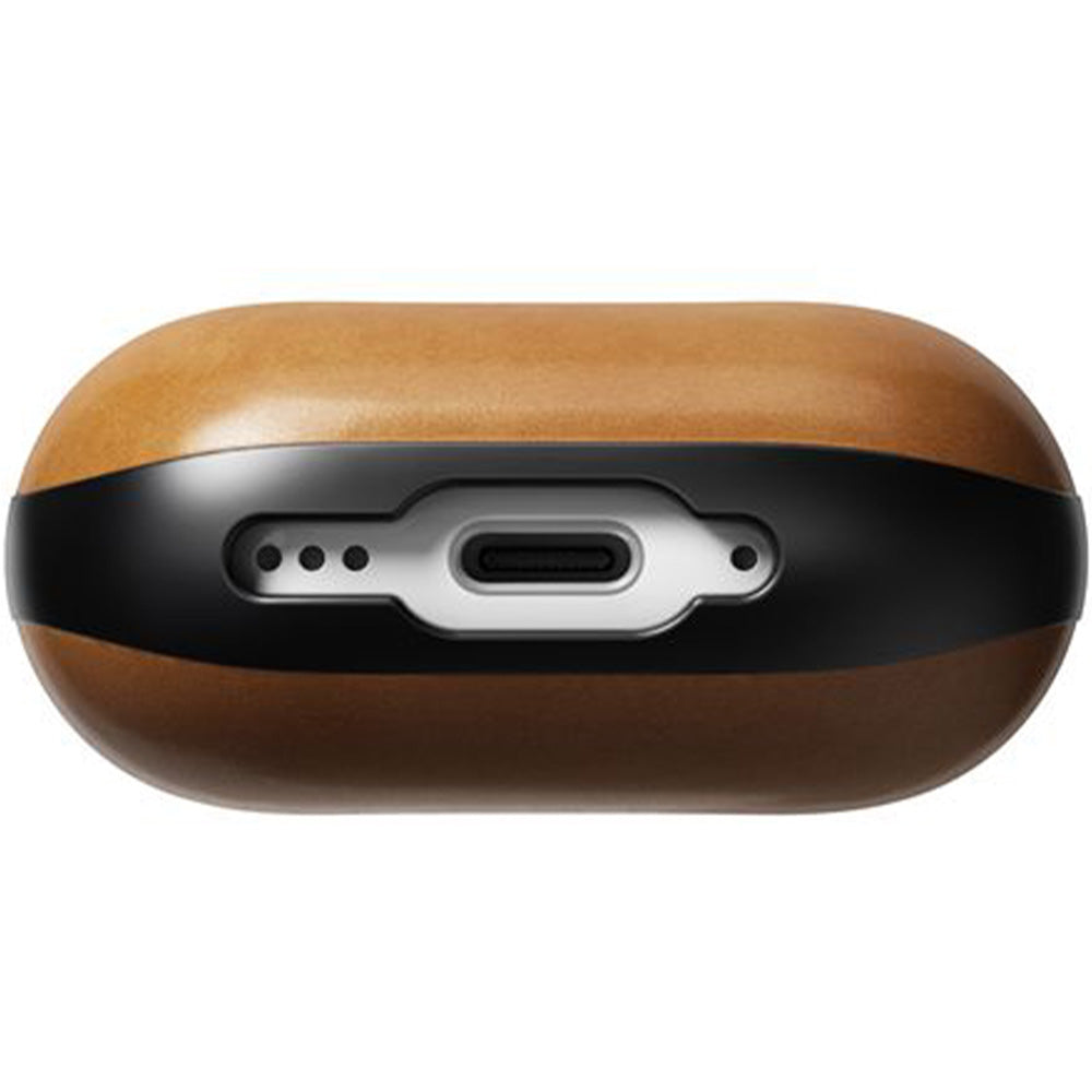 Hülle für AirPods 4, Nomad Modern Leather Case, Hellbraun